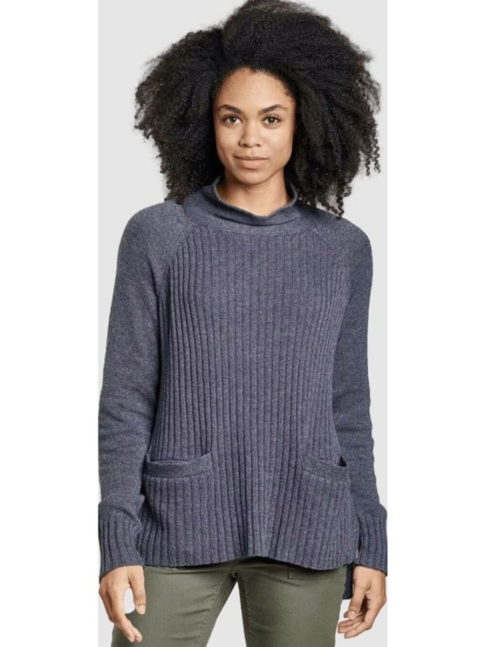 Toad & Co Clementine Sweater XS Mock Neck Pullover Navy Cozy Knit Lambswool NEW